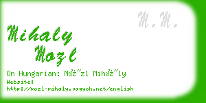 mihaly mozl business card